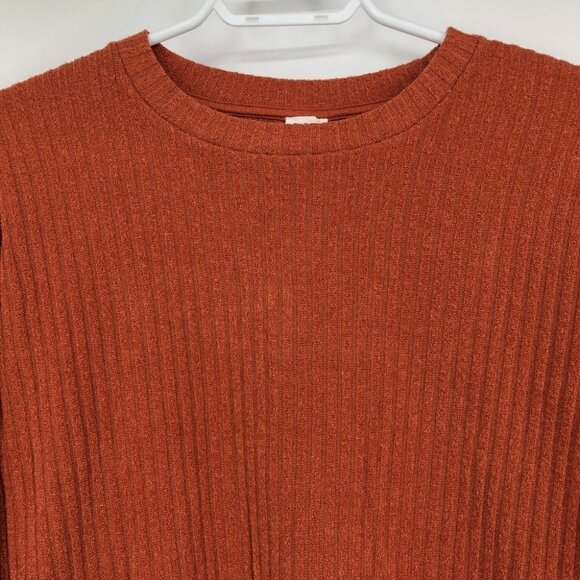 Aritzia Wilfred Free  Pumpkin Brown Orange Rudko Longsleeve Crew Neck size XXS - Picture 5 of 13
